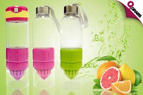 From QR39, Add Some Flavor with Citrus Juice Infuser Bottles - Choose from 2 Designs & 2 Colors! (Up to QR138 Value)